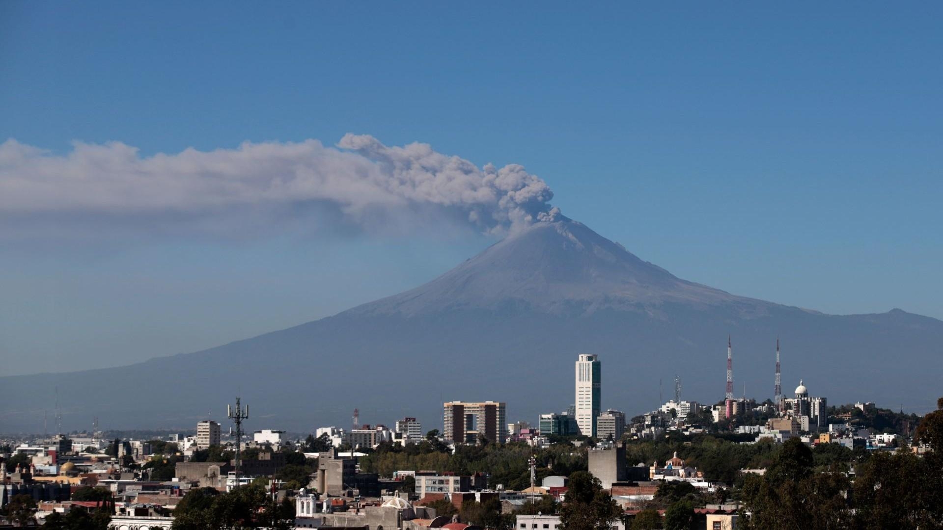 Vista del Volcán Popocatépetl