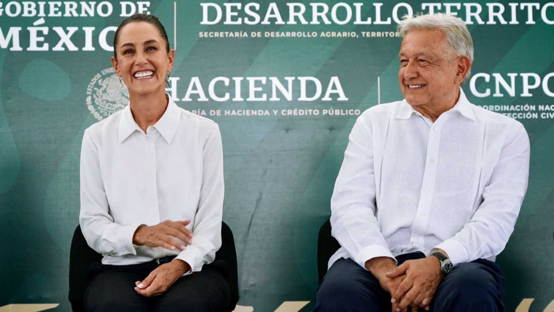 Andrés Manuel López Obrador, presidente de México y Claudia Sheinbaum, virtual presidenta electa