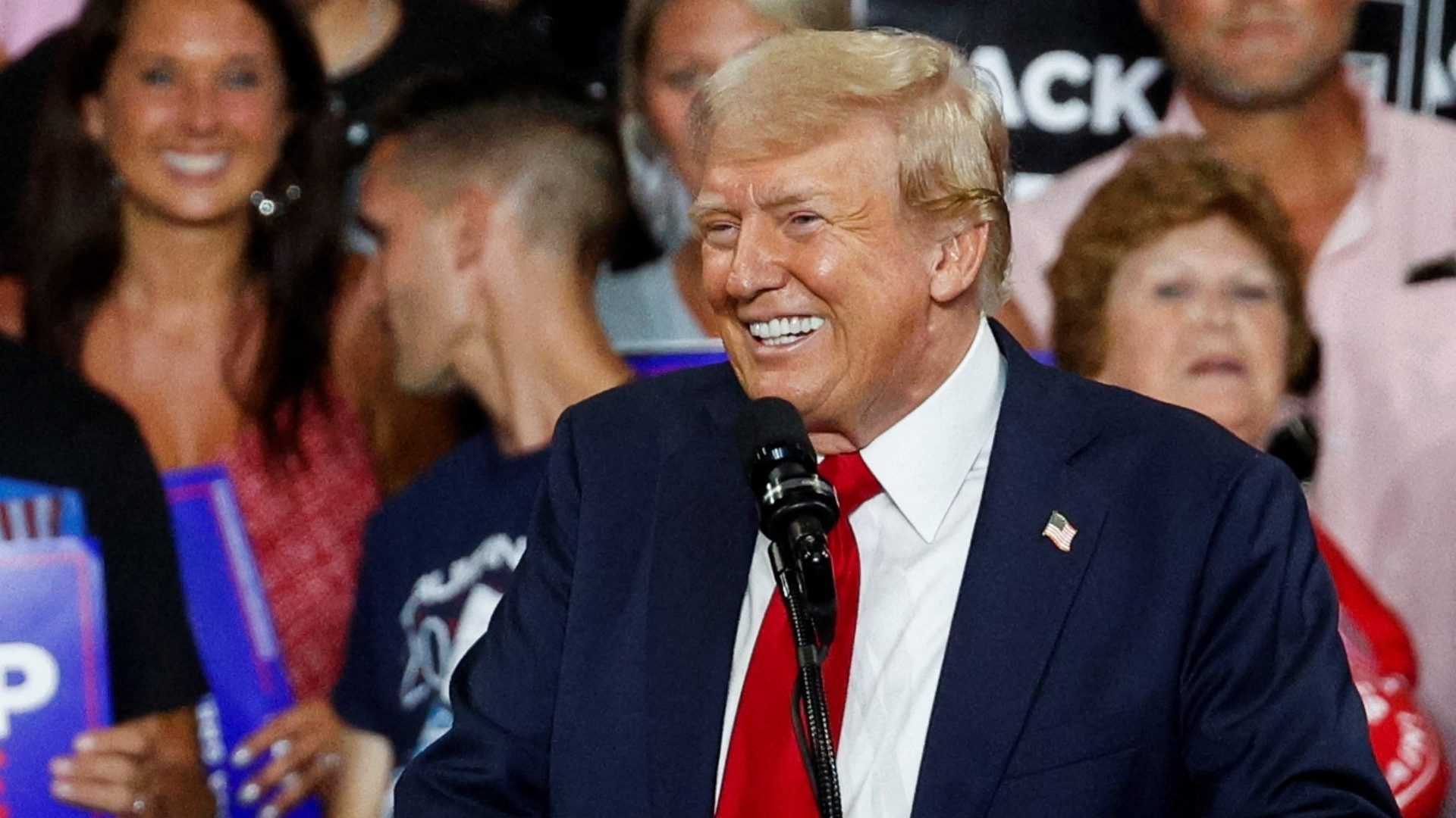 Donald Trump durante un mitin en Charlotte, Carolina del Norte
