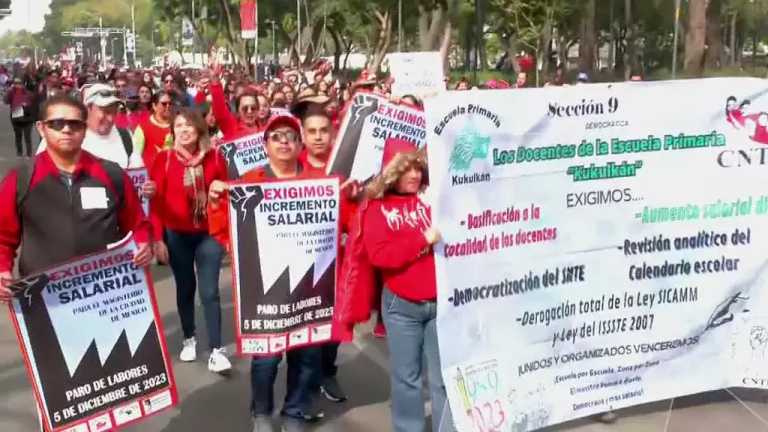 La principal demanda de los integrantes de la CNTE es un aumento salarial; marchas hacia las oficinas centrales de la SEP