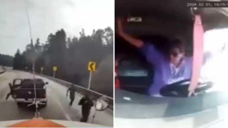 El conductor del tráiler fue sometido y obligado a conducir la unidad con los delincuentes abordo en la autopista México-Puebla.