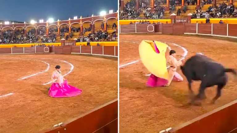 Reportan grave al torero José Alberto Ortega García tras una cornada en la Plaza de Toros Jorge "El Ranchero" Aguilar durante el carnaval de Tlaxcala.