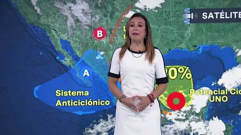 Raquel Méndez comenta que hoy 18 junio de 2024, el ciclón tropical uno se ubica a 260 kilómetros al oeste de Celestún, Yucatán, y al este-sureste de La Pesca, Tamaulipas