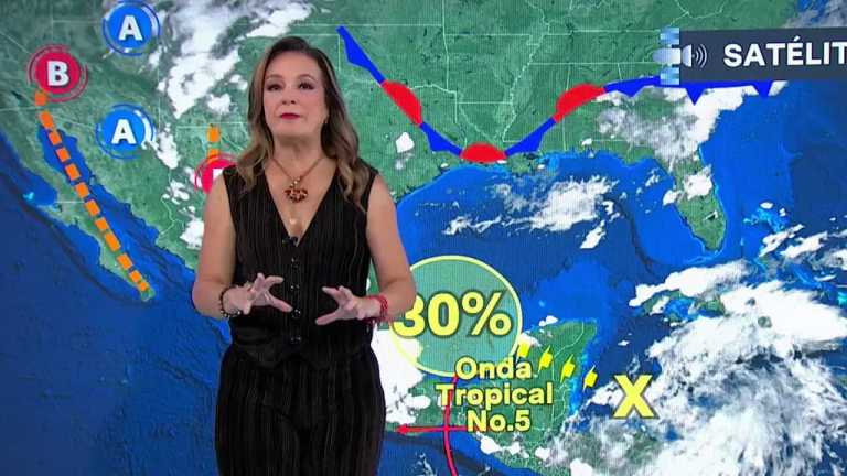 Raquel Méndez comenta que hoy 28 junio de 2024, la onda tropical número 5 afectará a México; la CDMX tendrá una temperatura máxima de 21 grados con lluvias durante el día