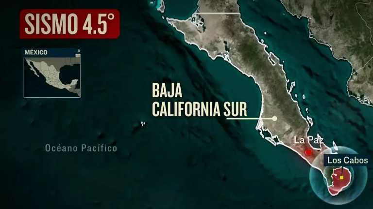 La mañana de este martes, 3 de septiembre, se registró un sismo de magnitud 4.5 a 11 kilómetro al noroeste de San José del Cabo en Baja California Sur