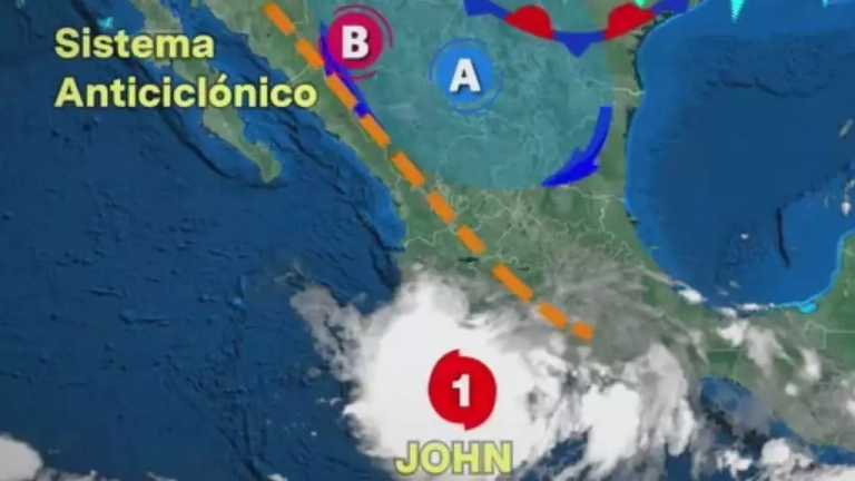 La mañana de este jueves, 26 de septiembre de 2024, John se fortaleció y evolucionó a huracán categoría 1 en la costa de Guerrero