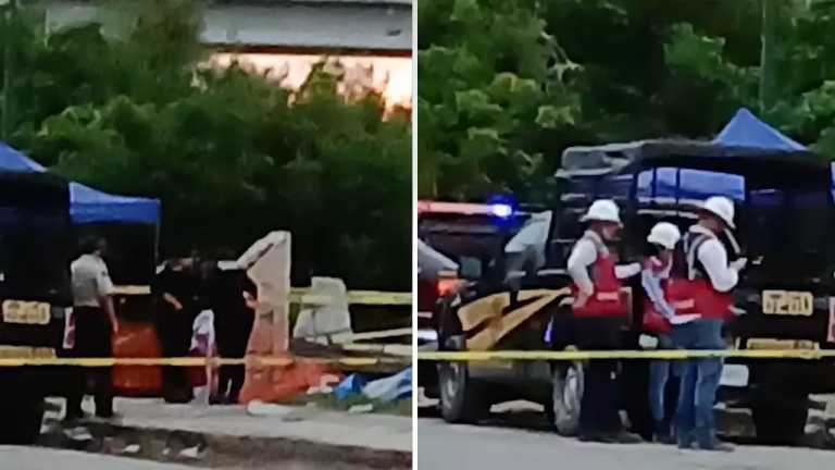 Un lamentable incidente se presentó este miércoles en el Viaducto Elevado de Progreso, resultando en la muerte de un trabajador y lesiones graves para otro.