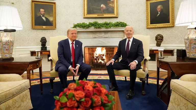 El presidente electo Donald Trump llegó la mañana de este miércoles a la Casa Blanca para reunirse con Joe Biden, tras su triunfo en las elecciones del pasado 5 de noviembre