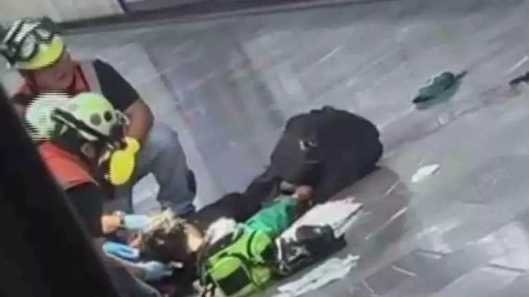 Un hombre agredió a tres personas con un cuchillo dentro de la línea 7 en la estación Tacubaya; tras esta agresión el sujeto se lanzo a las vías del metro