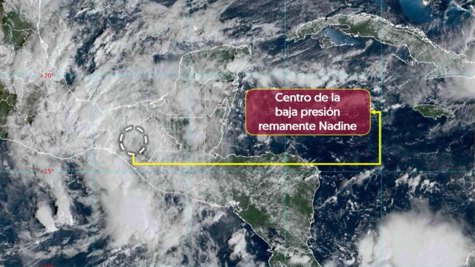 Ciclón Tropical Nadine se Degrada a Baja Presión y se Encuentra Sobre Chiapas