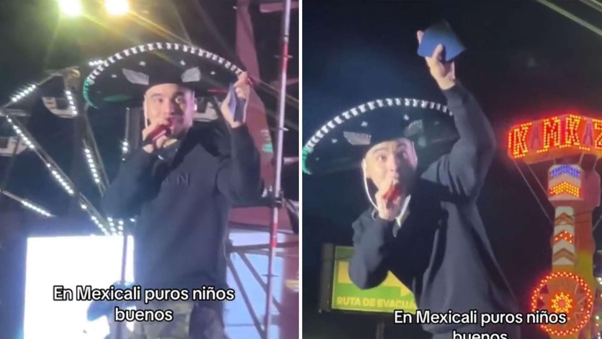 Le Arrojan Biblias a MC Davo Durante su Concierto en Mexicali