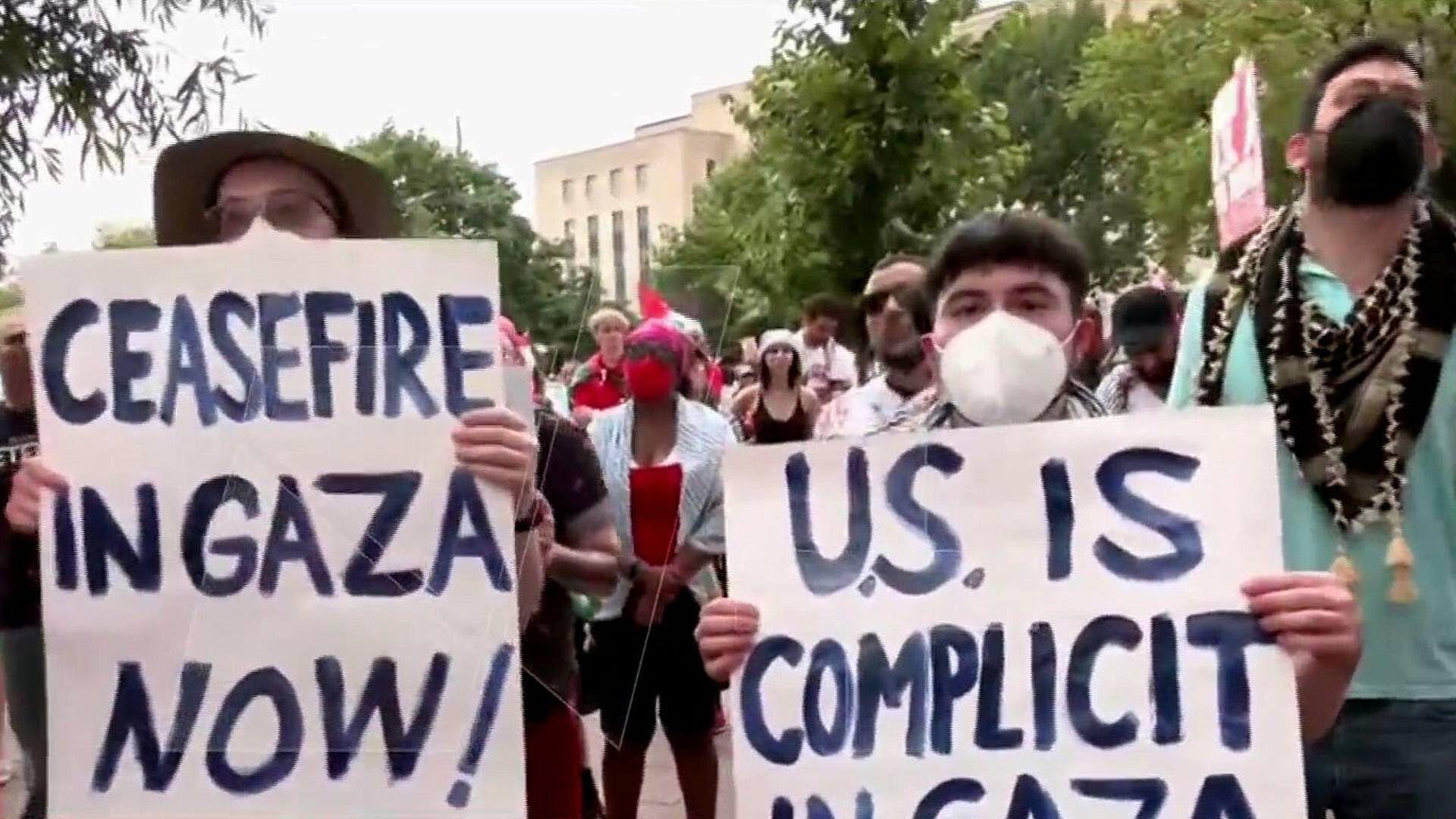 Foto: Protestas Afuera del Congreso de EUA Previo al Discurso de Netanyahu