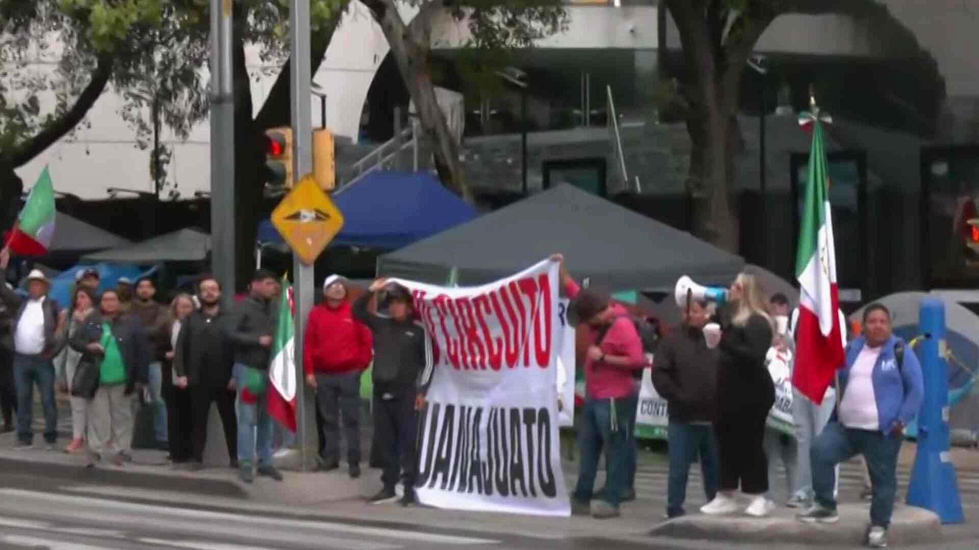 Con Consignas, Trabajadores del Poder Judicial se Manifiestan en Paseo de la Reforma