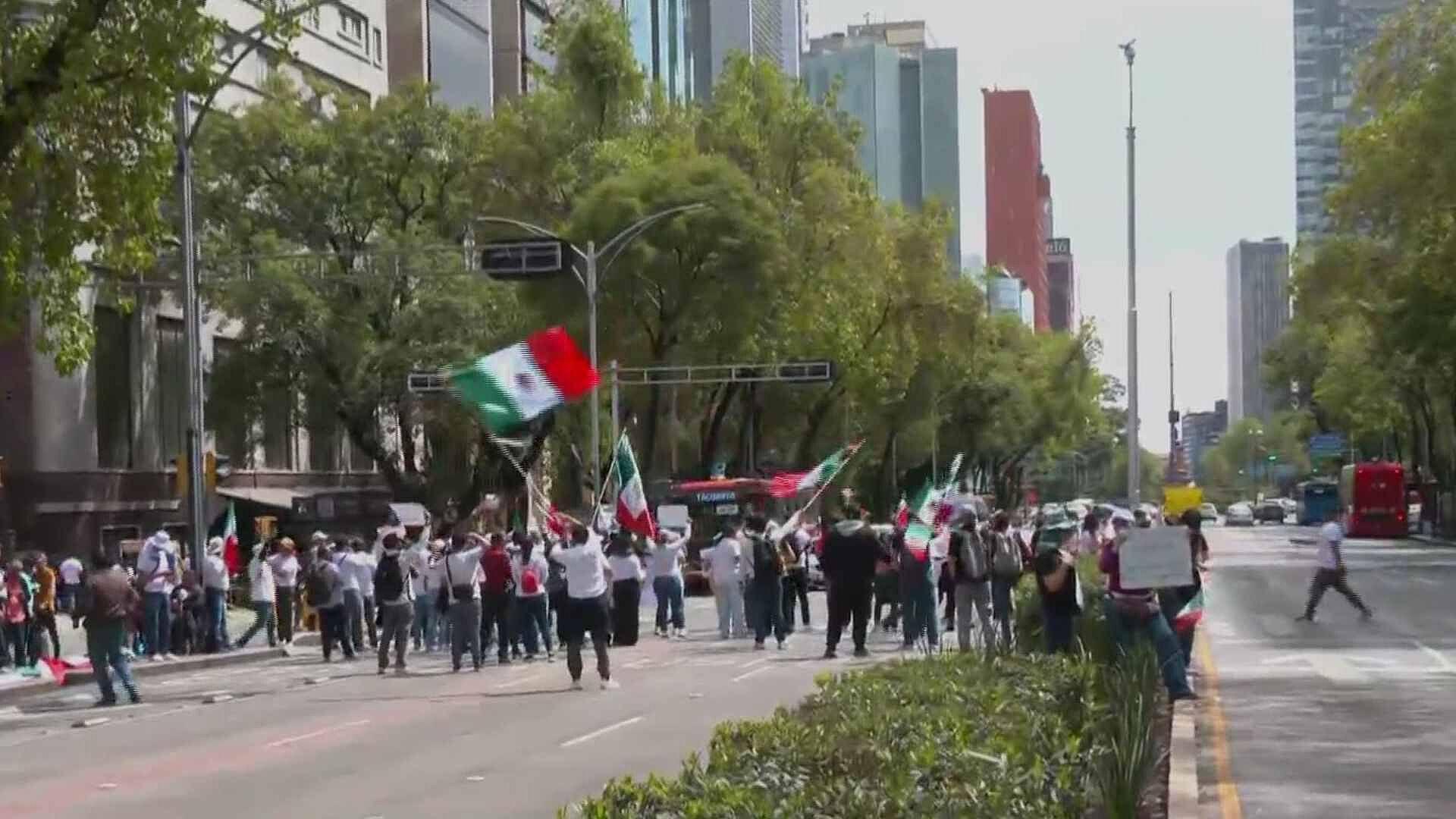 Bloqueo en Paseo de la Reforma