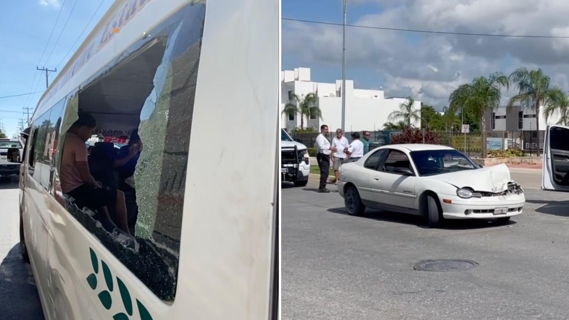 Dos Percances Vehiculares en Cancún Quintana Roo