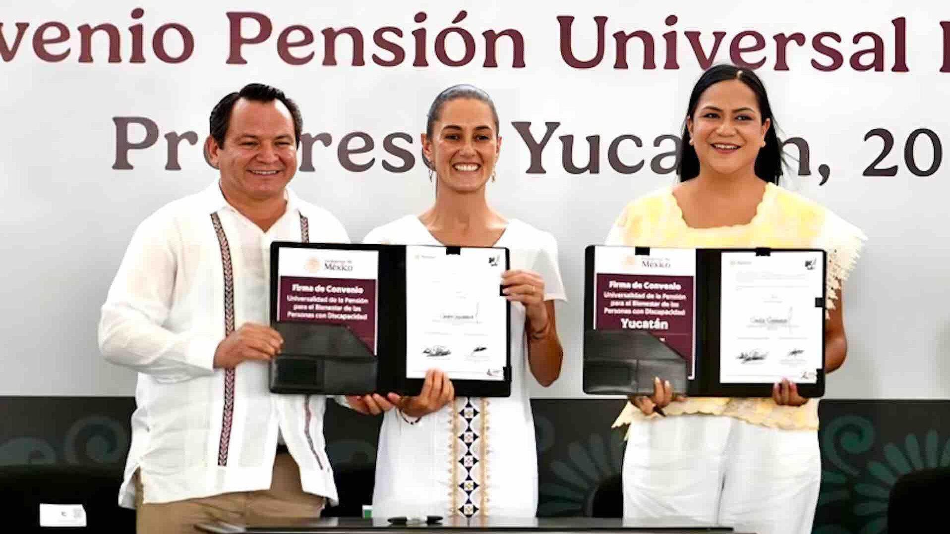 Foto: Claudia Sheinbaum Anuncia Pensión Universal para Personas con Discapacidad en Yucatán