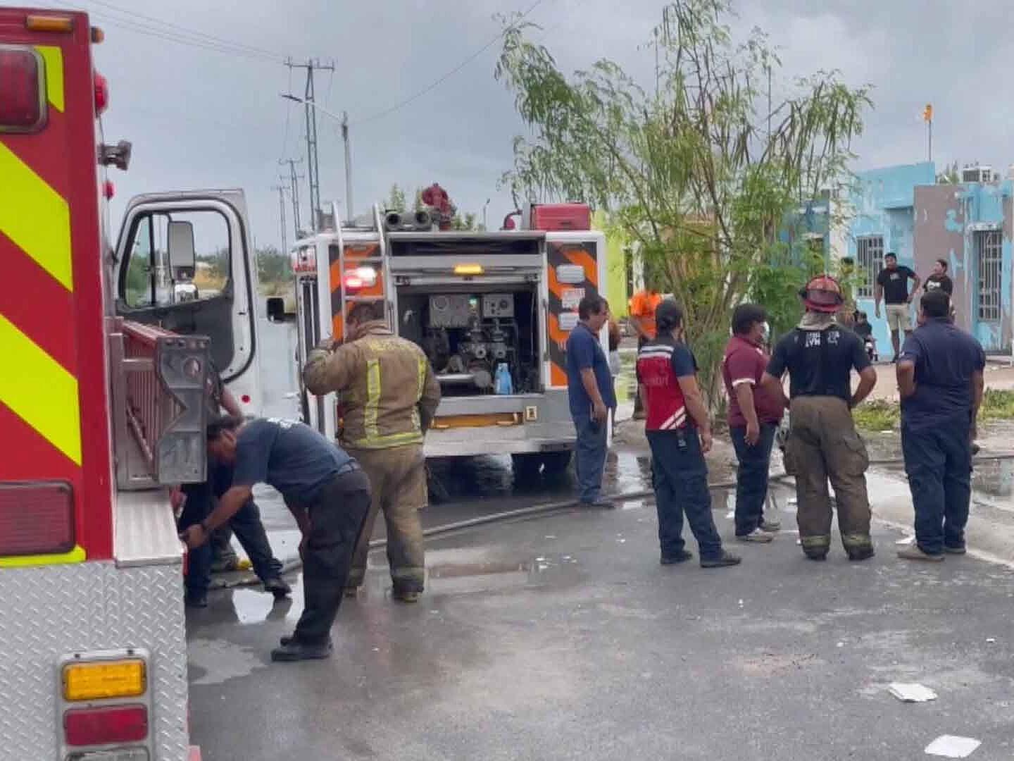 Incendio Consume Vivienda en Fraccionamiento Puerta Grande de Reynosa