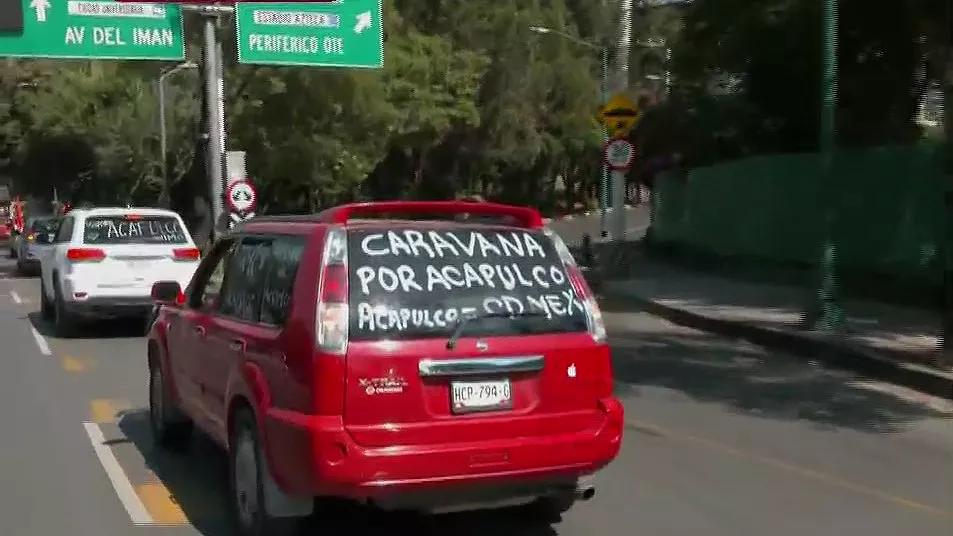 Caravana de Damnificados por Otis en Acapulco Llega a CDMX