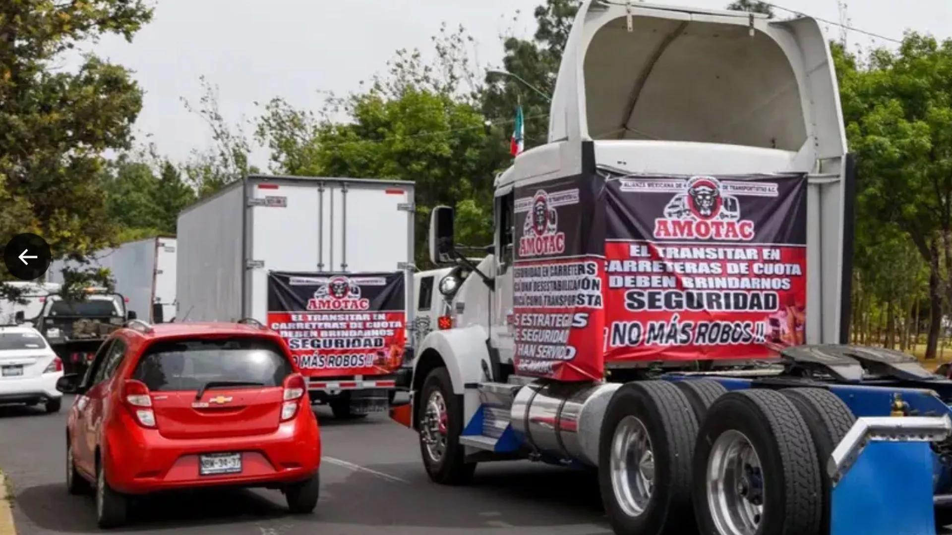 Manifestación de Transportistas de AMOTAC Hoy 15 de Febrero