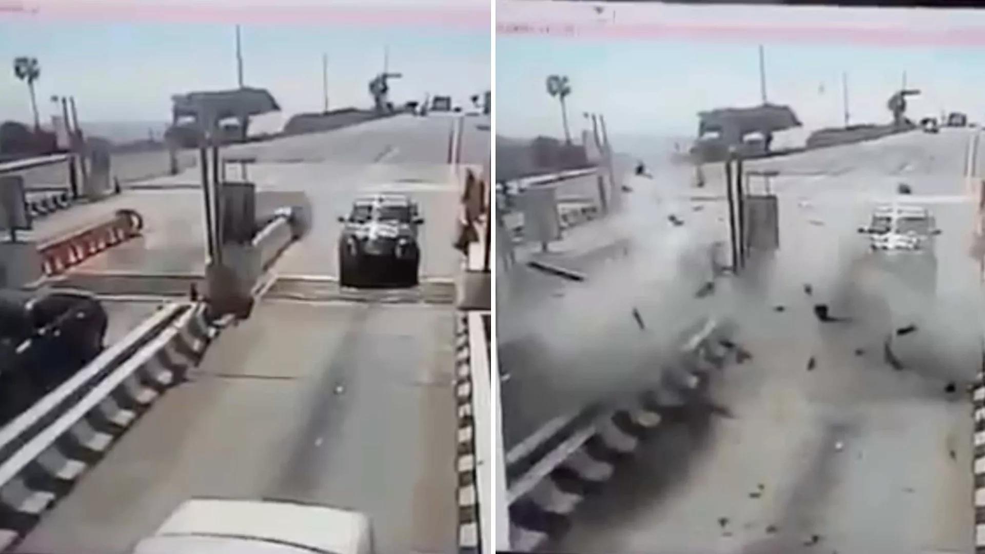 Video: Captan Momento Exacto del Accidente en Caseta de San Miguel en  Ensenada