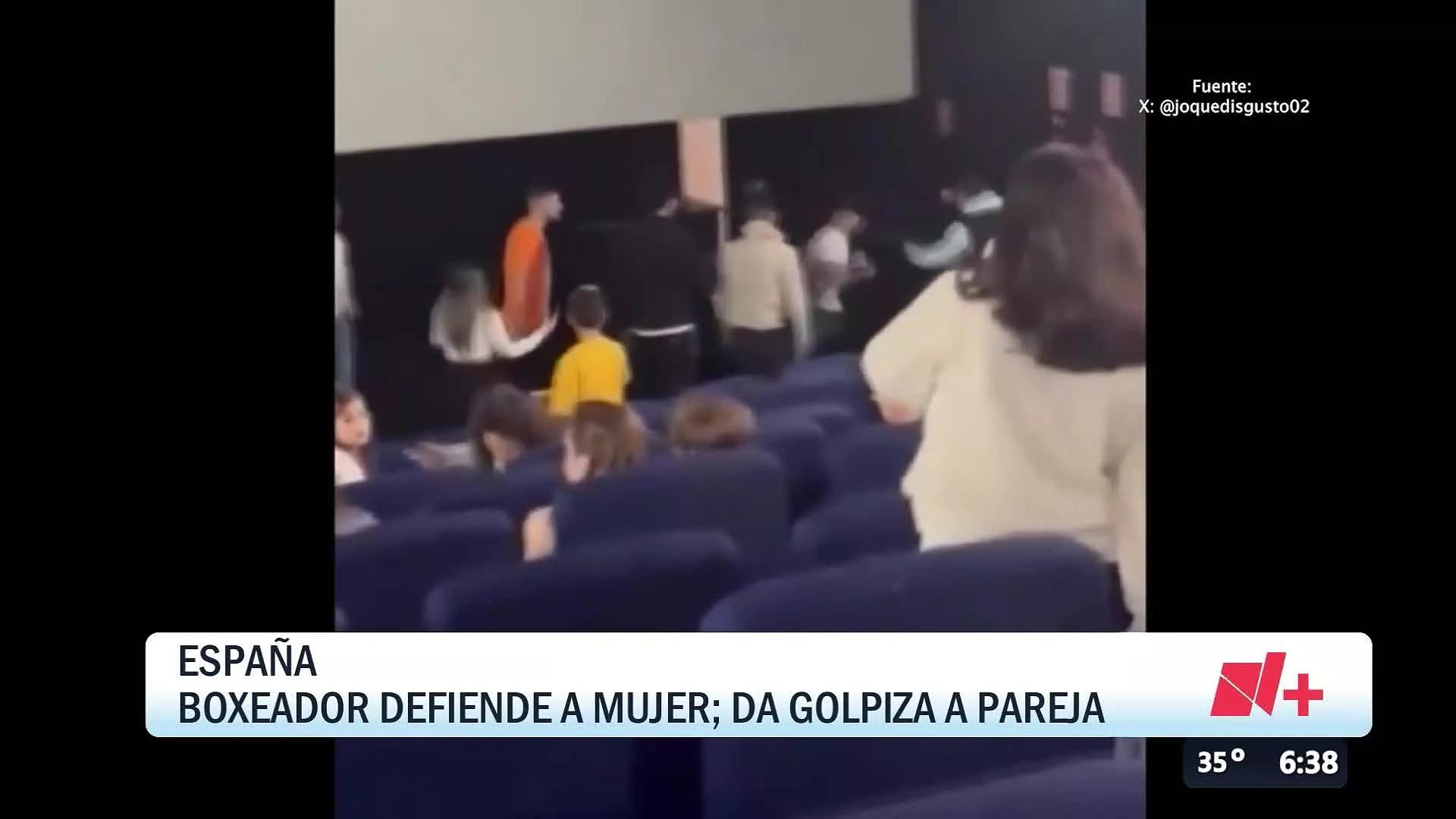 Video: Boxeador Defiende a Mujer en Cine y da Golpiza a Pareja