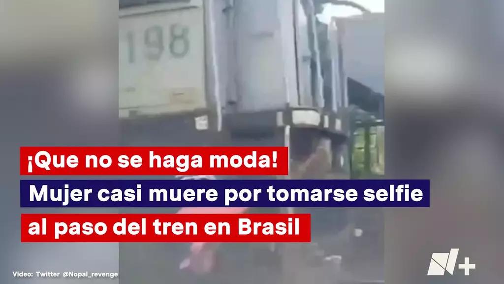 Foto: VIDEO: Mujer Ciclista Casi Muere por Tomarse Selfie Al Paso de Locomotora Brasil