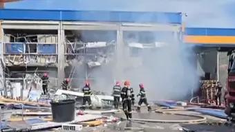 Foto: Explosión de Tienda en Rumania Deja al Menos 13 Lesionados