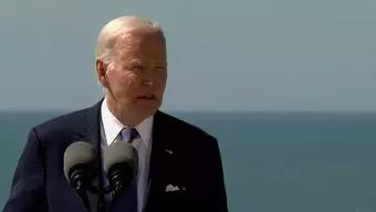 Foto: Biden Ofrece Discurso en el 80 Aniversario del Desembarco de Normandía