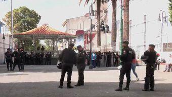 Foto: Policías Resguardan Oficinas de la Alcaldía Tlalpan tras Enfrentamiento con Manifestantes