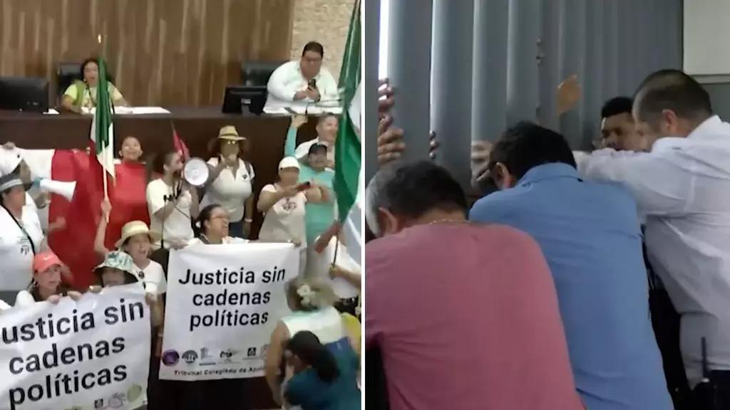 Irrumpen el Congreso de Yucatán Para Evitar Aprobación de Reforma Judicial