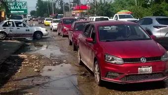 Foto: Afectaciones por Huracán John: Calles de Acapulco Llenas de Baches Tres Semanas Después