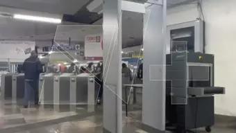 Así Permanecen Sin Usarse Arcos Detectores de Metal en Metro Pino Suárez