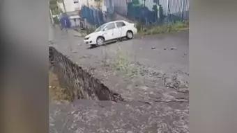 Video: Autos Derrapan en Pendiente de la Colonia El Capulín en Tlalpan