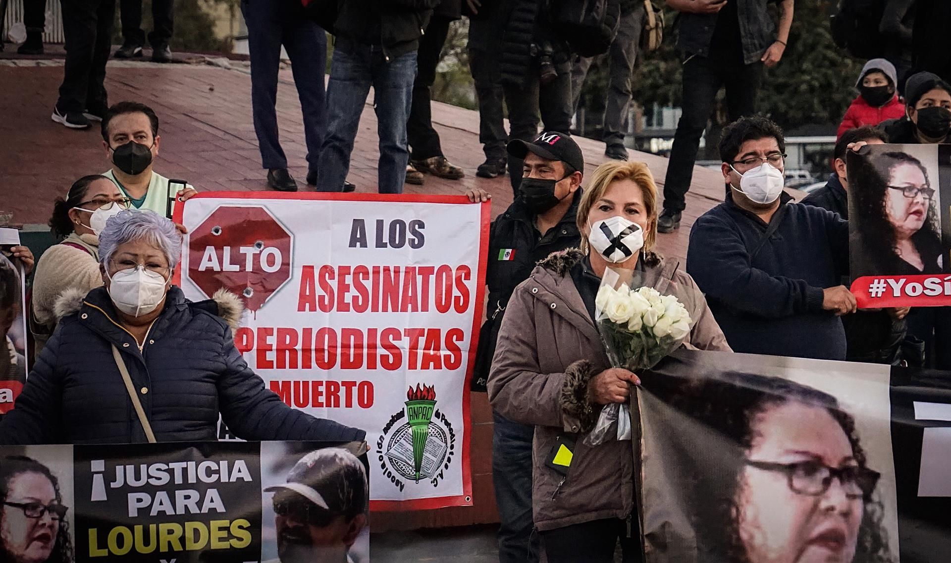 De acuerdo con organizaciones civiles, el 98% de los crímenes contra comunicadores queda impune. Fuente: EFE