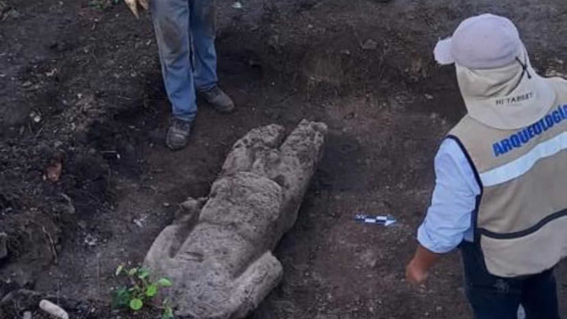 El INAH indicó que este tipo de escultura es poco normal