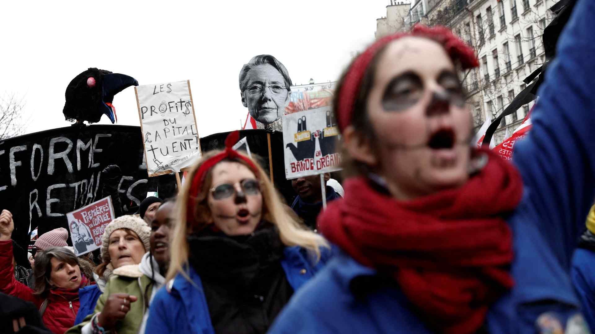 Protestas en Francia contra reforma de pensiones