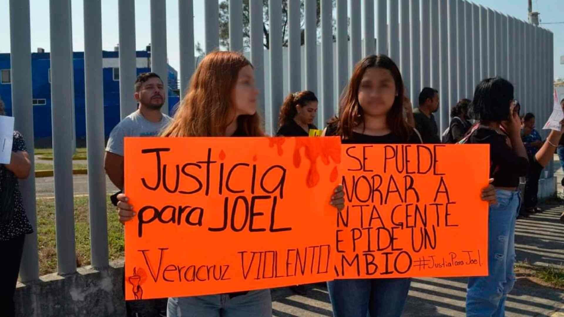 Protestas para exigir justicia para Joel, estudiante asesinado en Veracruz