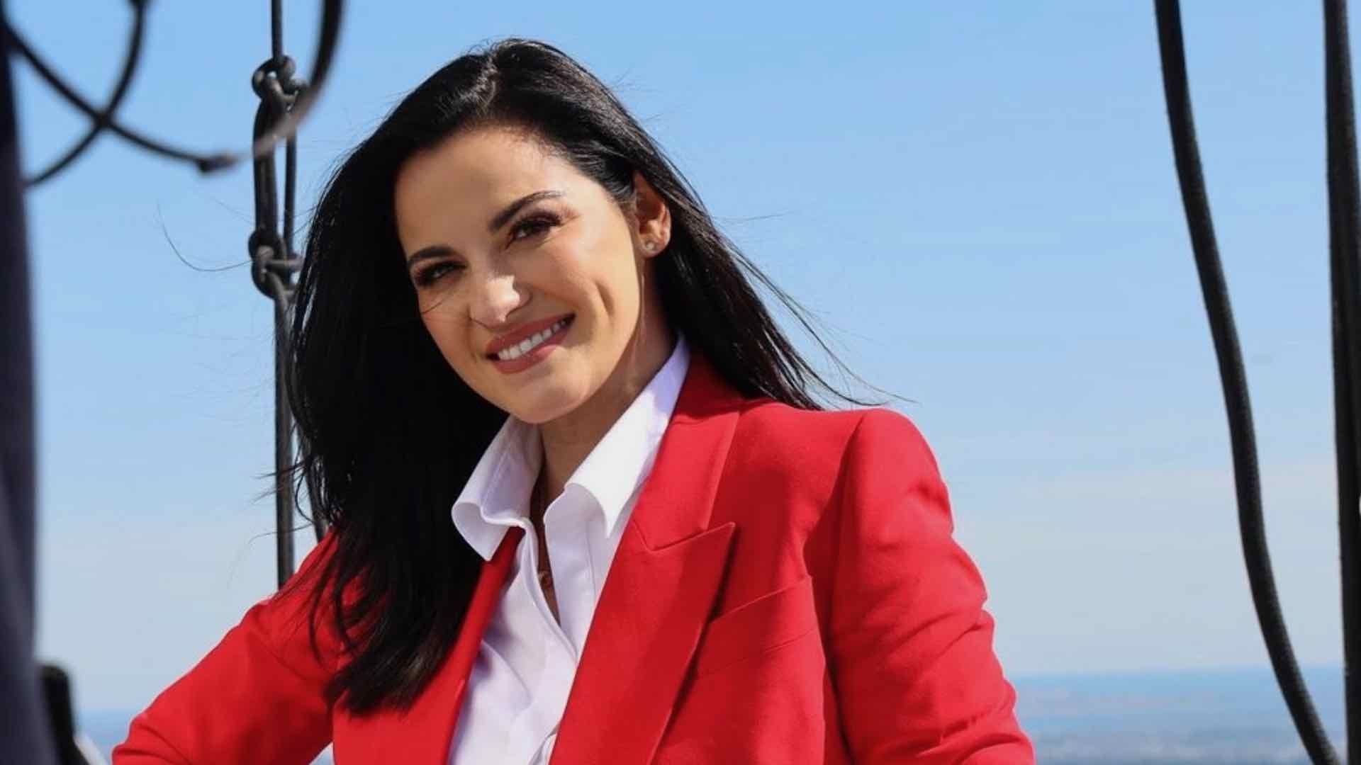 Maite Perroni durante una sesión de fotos en Nueva York