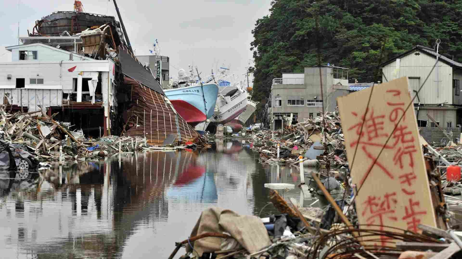 La zona del desastre tras el terremoto y tsunami de magnitud 9.0 que devastó Japón