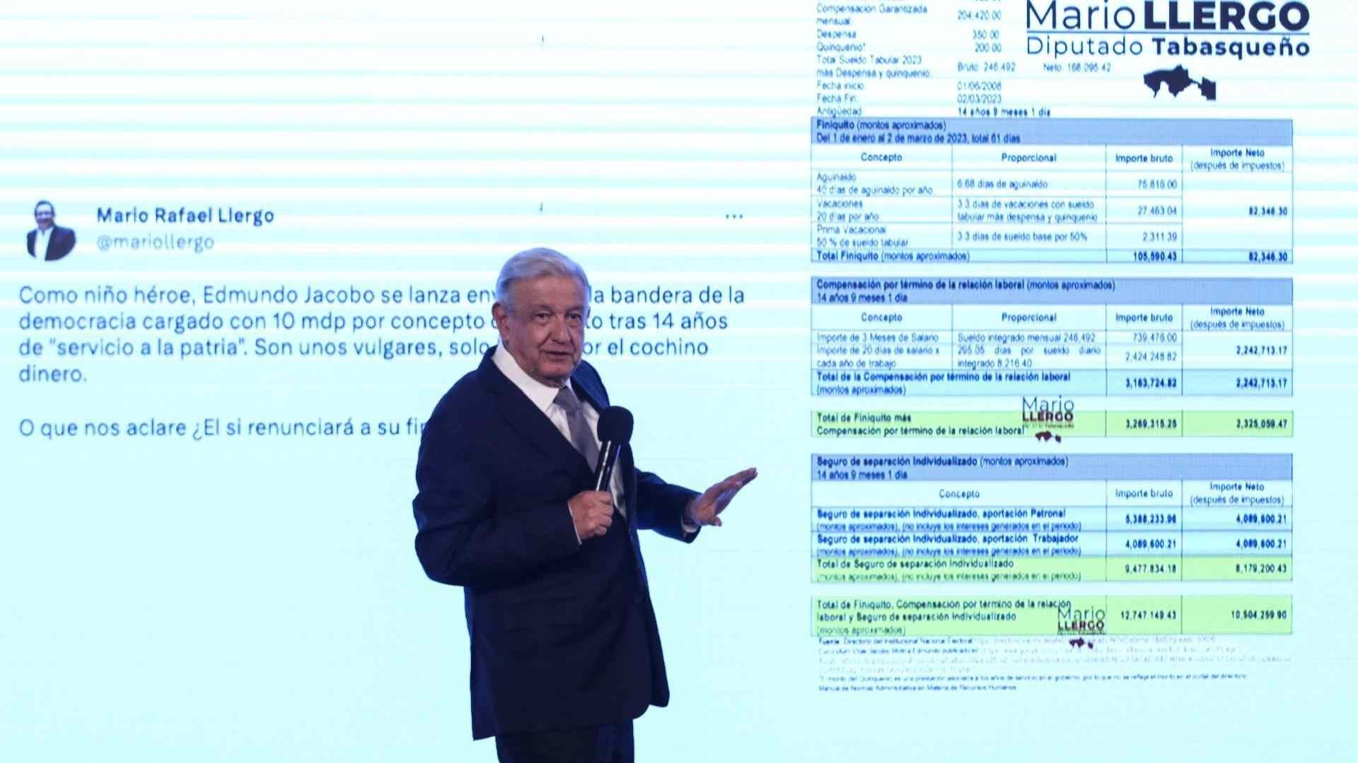 AMLO Exhibe Finiquitos de Lorenzo Córdova y Edmundo Jacobo, del INE