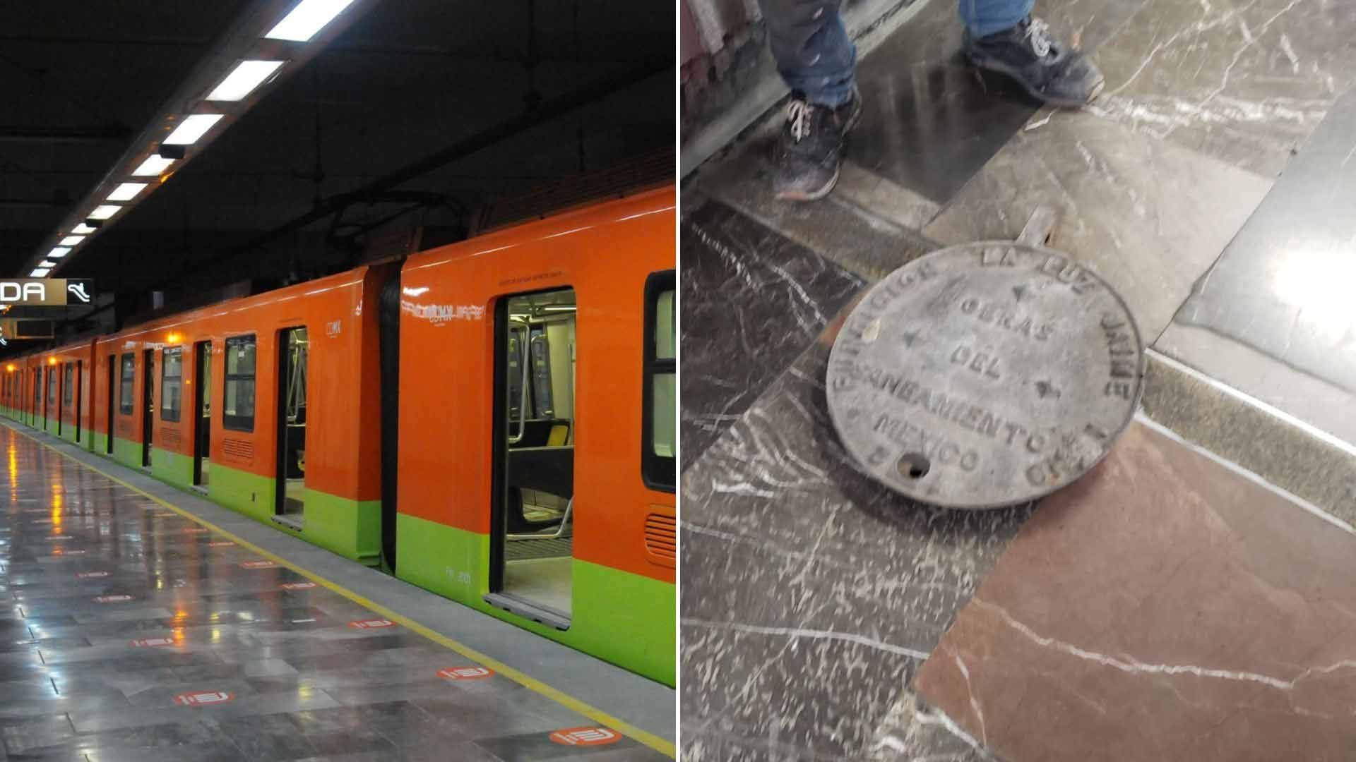 Detienen a sujeto que intento ingresar con tapa de coladera al Metro de CDMX