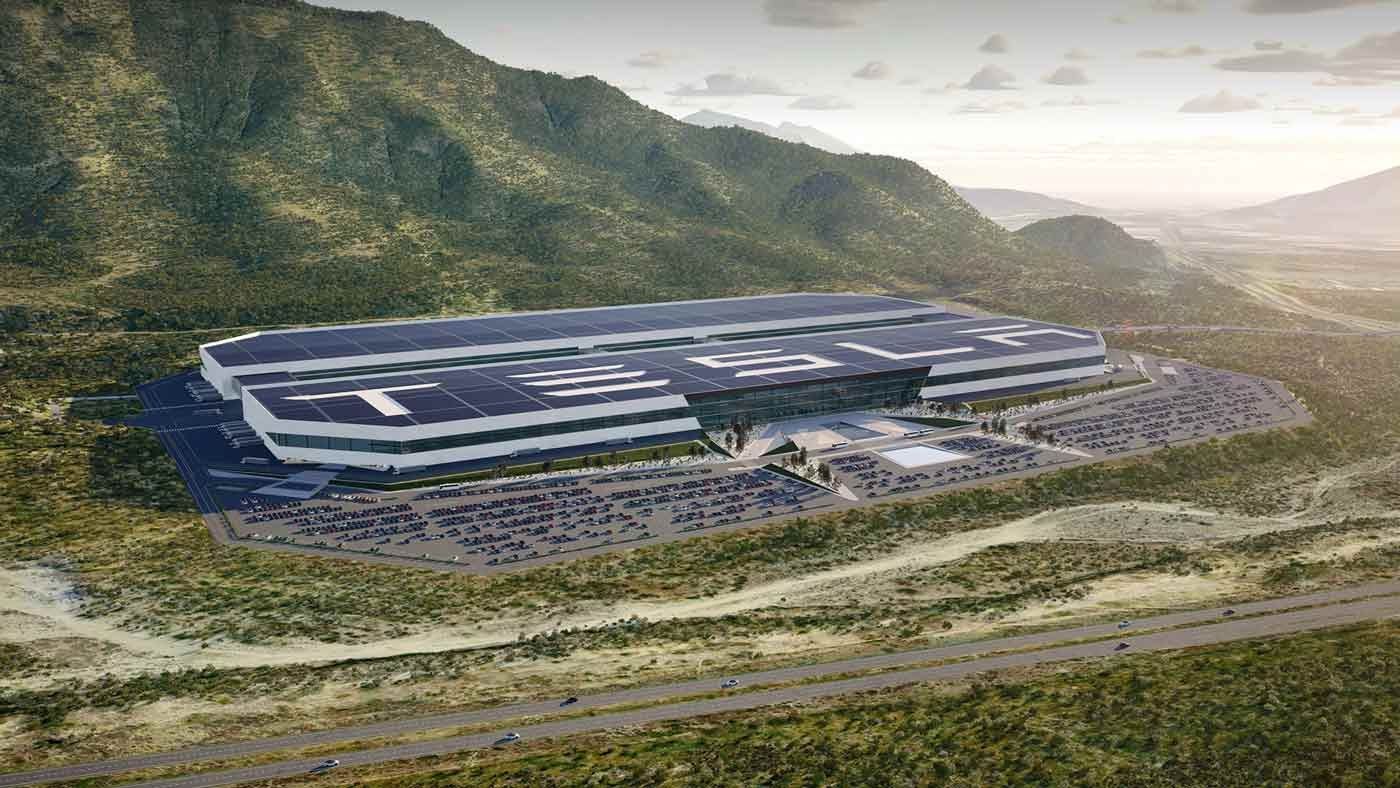 Proyección de planta de Tesla en Nuevo León