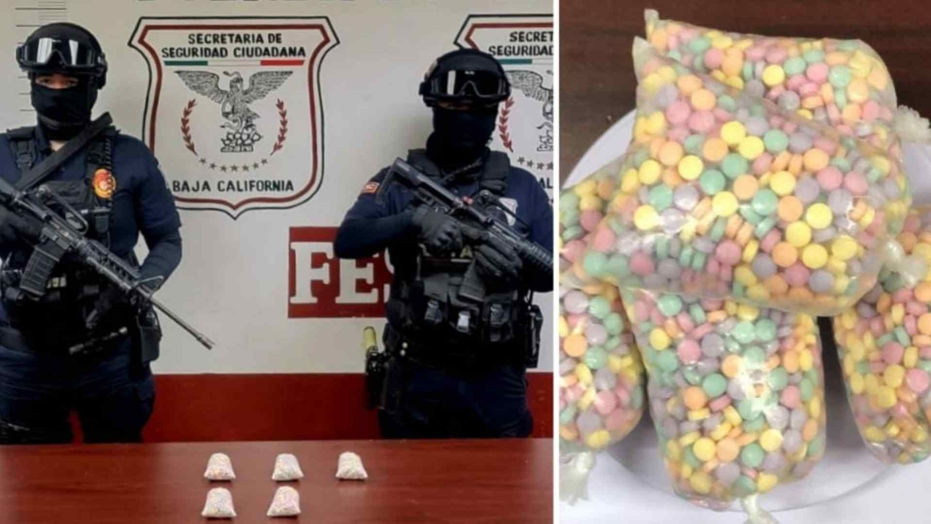 Elementos de Fuerza Estatal aseguraron pastillas de fentanilo en Mexicali