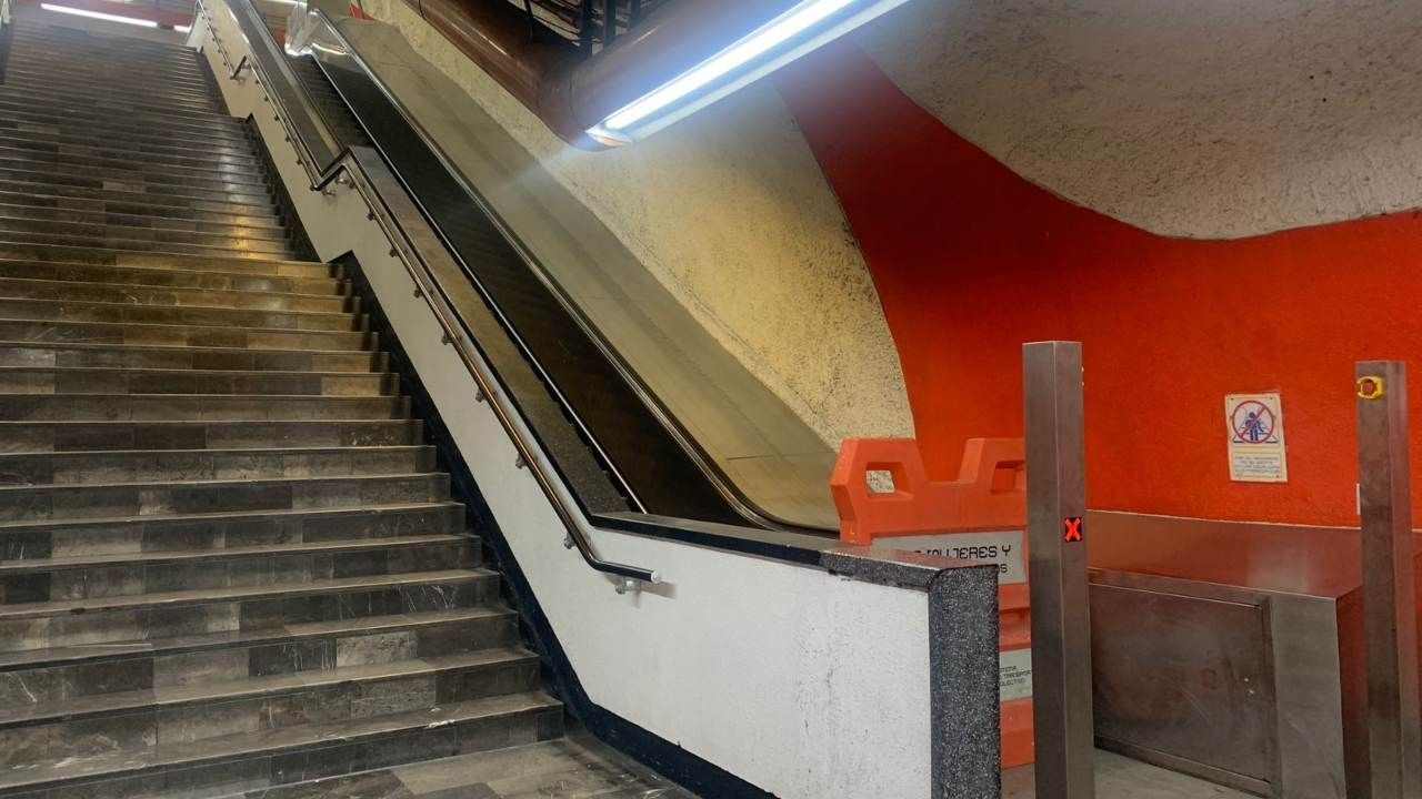 Metro CDMX: Cortan banda de escaleras electricas en Tacubaya