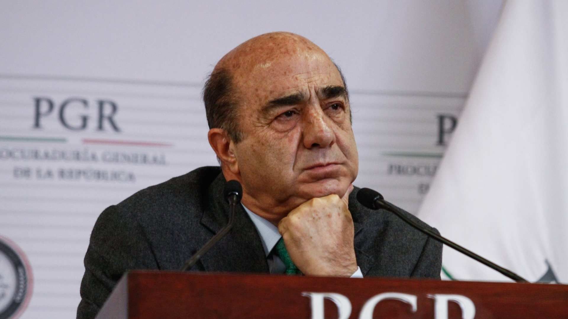 Jesús Murillo Karam durante una conferencia como procurador en 2015