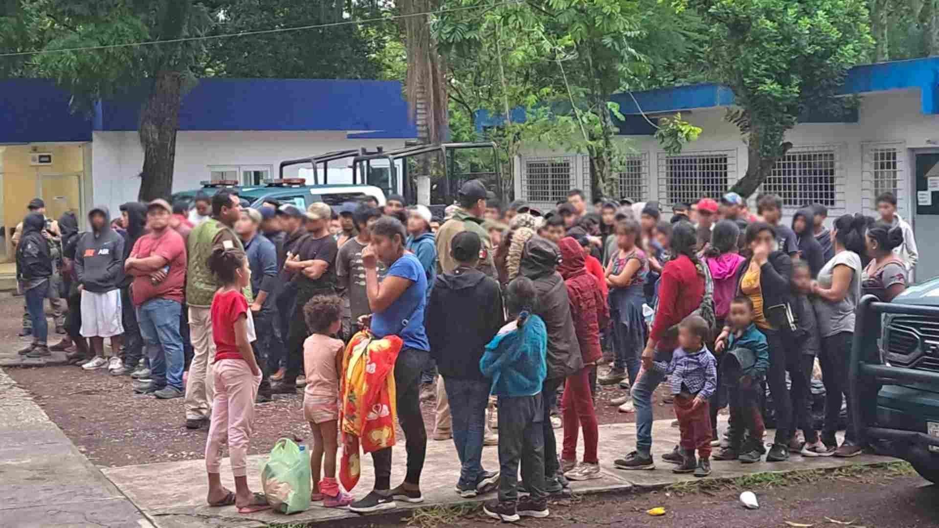 Migrantes asegurados en Veracruz