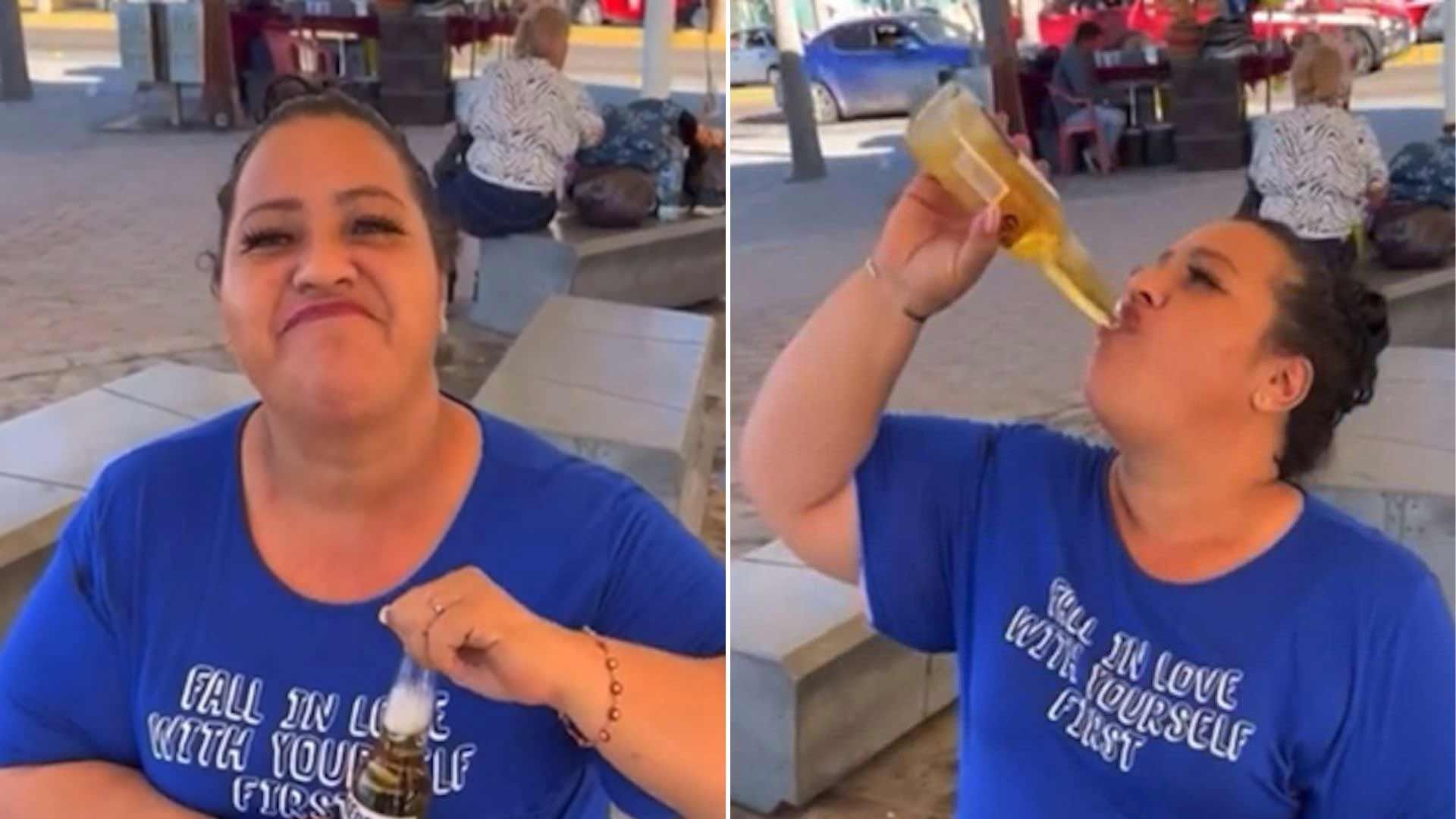 Mujer que Toma Cerveza en 4 Segundos Busca Retador