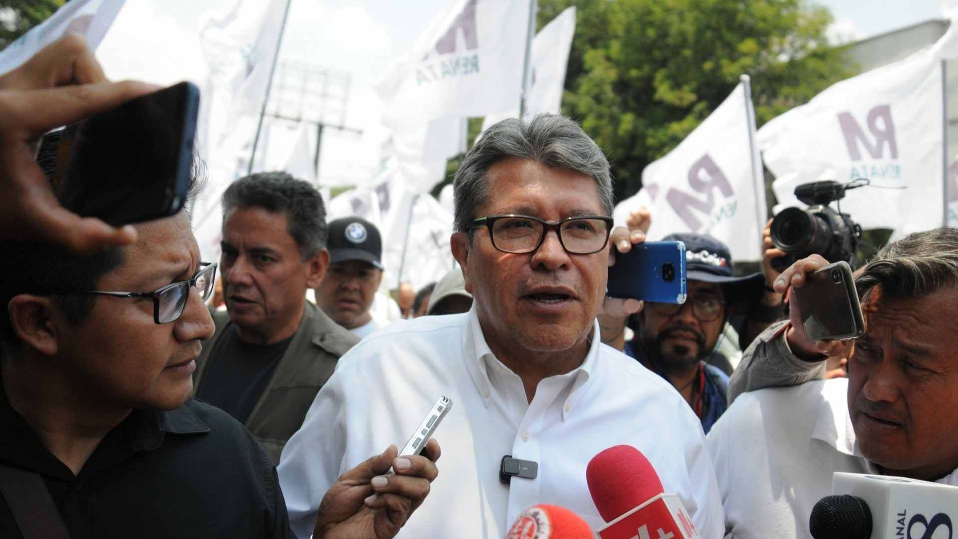 Ricardo Monreal, a su llegada al Consejo Nacional de Morena el pasado 11 de junio.