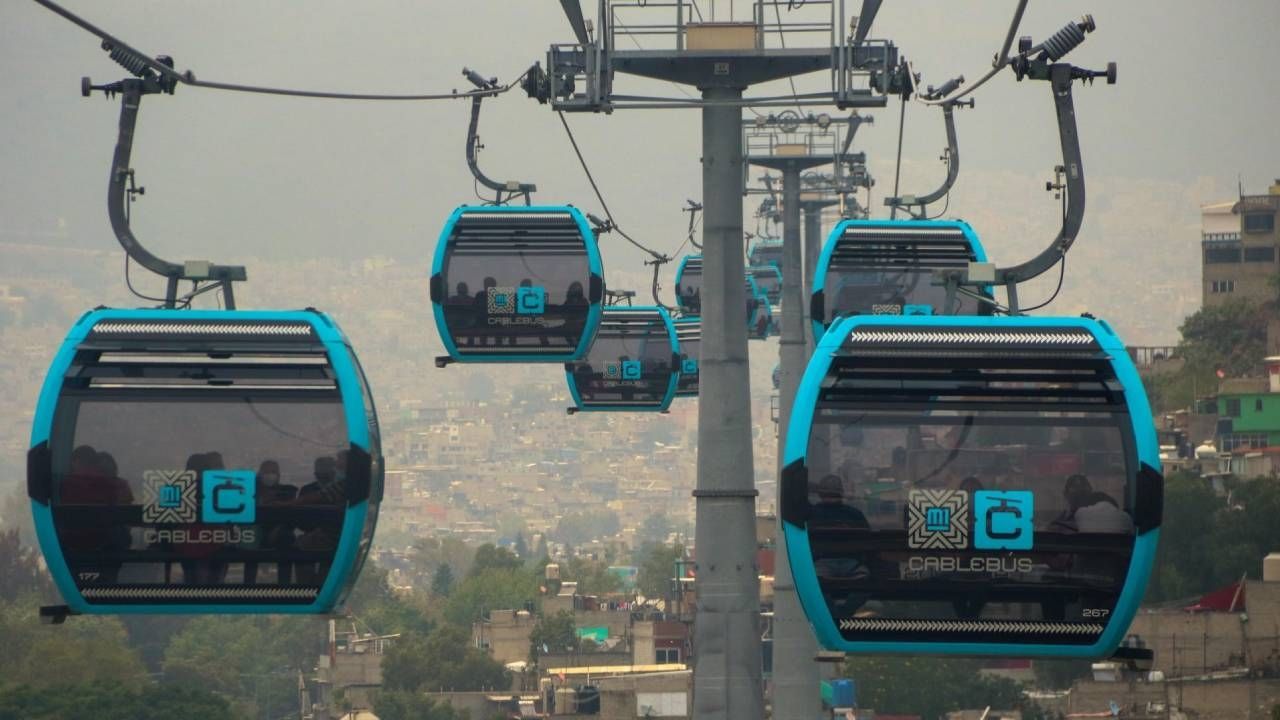 Las cabinas del Cablebús de la Ciudad de México