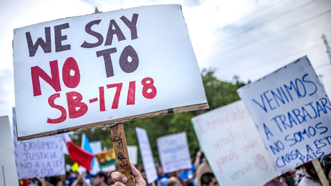 Manifestaciones en Florida contra la Ley Migratoria SB1718